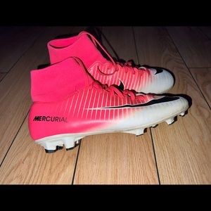 Pink Nike Soccer Cleats (Mercurial)